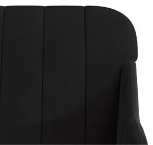 Fotel, czarny, 63x76x80 cm, obity aksamitem