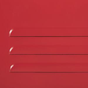 Komoda metalowa stalowa szafka z 4 szufladami industrialna czerwona Enago Beliani