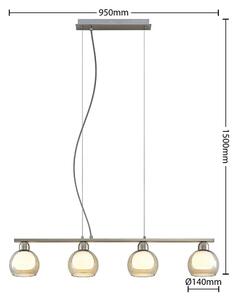 Lucande - Kaiya 4 Lampa Wisząca Nickel Lucande