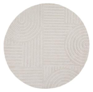 Wełniany okrągły dywan tkany ręcznie w kolorze kości słoniowej ø 160 cm Zen Garden – Flair Rugs