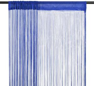 Zasłony sznurkowe, 2 sztuki, 140 x 250 cm, niebieskie