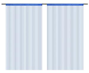 Zasłony sznurkowe, 2 sztuki, 100 x 250 cm, niebieskie