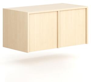 Nadstawka do szaf FRAME, 2x drzwi, 872 x 450 x 427 mm, PUSH-lock, brzoza