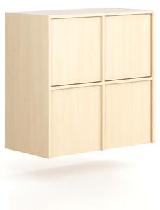 Nadstawka do szaf FRAME, 4x drzwi, 872 x 450 x 854 mm, PUSH-lock, brzoza