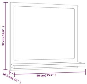 Lustro Åazienkowe, przydymiony dÄ b, 40x10,5x37 cm
