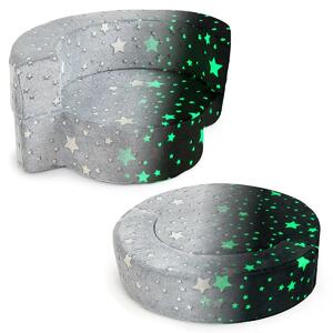 Okrągła modułowa sofa dla dzieci fluorescencyjna