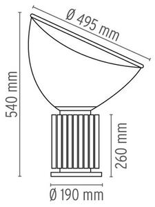Flos - Taccia (PMMA) Lampa Stołowa Czarna