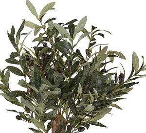 Sztuczna roślina drzewko oliwne czarna doniczka tworzywo 77 cm Olive Tree Beliani