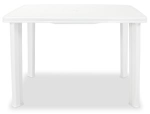 Stół ogrodowy, biały, 101 x 68 x 72 cm, plastikowy