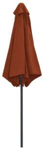 Parasol ogrodowy na aluminiowym słupku, 270x246 cm, terakota