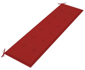 Poduszka na ławkę ogrodową, czerwona, 180x50x3 cm