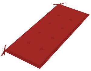 Poduszka na ławkę ogrodową, czerwona, 120x50x3 cm