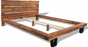 Rama łóżka z litego drewna akacjowego, 140 x 200 cm