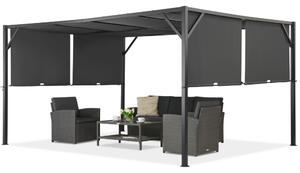 Pergola tarasowa metalowa Santorini 3 x 4m antracytowa Garden Point