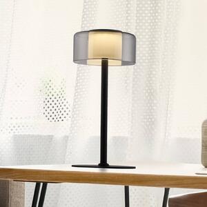 Paul Neuhaus Lampa stołowa LED Rika, możliwość ściemniania, czarny, salon / jadalnia, szkło, nowoczesny