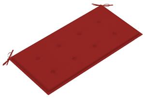 Poduszka na ławkę ogrodową, czerwona, 100x50x3 cm
