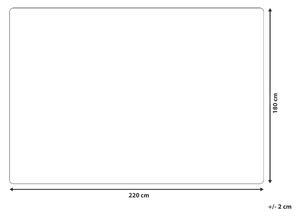 Retro koc narzuta z akrylu gruba sztuczne futro 180 x 220 cm szaro-biały Taza Beliani