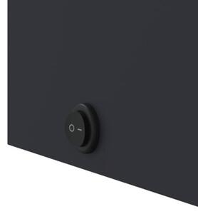 Szafka łazienkowa z lustrem i LED, szara, 60x13x52 cm
