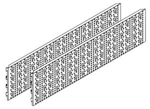 Metalowy panel perforowany ELEMENT SYSTEM, 2 szt