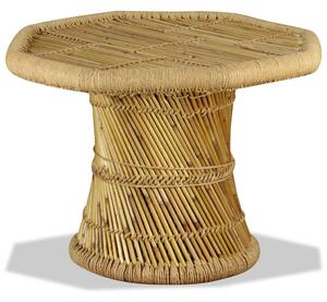 Stolik kawowy, bambusowy, ośmiokątny, 60 x 60 x 45 cm