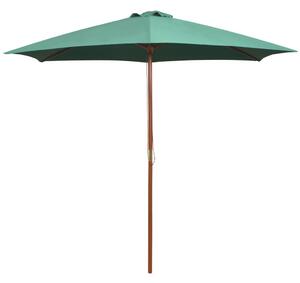 Parasol ogrodowy, 270x270 cm, drewno, zielony