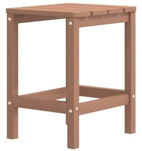 Krzesło ogrodowe adirondack ze stolikiem, hdpe, brązowe