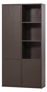 Ciemnobrązowa szafka modułowa z litego drewna sosnowego 108x215 cm Meggy – WOOOD