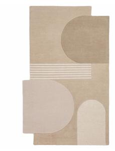 Wełniany dywan tkany ręcznie w naturalnym kolorze 120x180 cm Lozenge – Flair Rugs