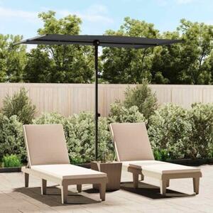 Parasol ogrodowy na aluminiowym słupku, 2x1,5 m, antracytowy