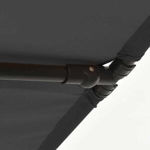 Parasol ogrodowy na aluminiowym słupku, 2x1,5 m, antracytowy