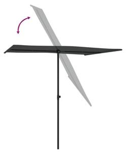 Parasol ogrodowy na aluminiowym słupku, 2x1,5 m, antracytowy