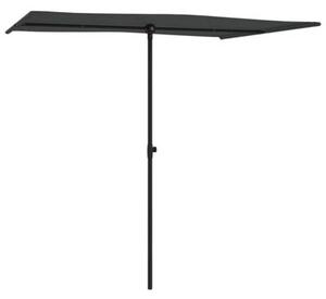 Parasol ogrodowy na aluminiowym słupku, 2x1,5 m, antracytowy