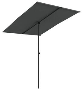 Parasol ogrodowy na aluminiowym słupku, 2x1,5 m, antracytowy