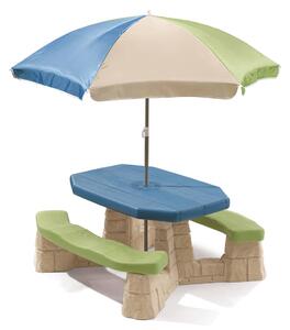 Step2 Stół piknikowy z parasolem Aqua