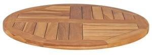 Blat stołu, lite drewno tekowe, okrągły, 2,5 cm, 70 cm