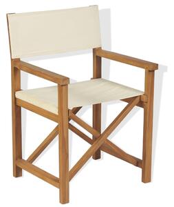 Składane krzesło reżyserskie, lite drewno akacjowe