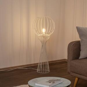 Lampa stojąca Mercure HELAM, kremowy / amber, salon / jadalnia, metal