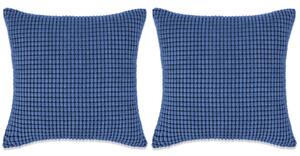 2-częściowy zestaw poduszek, welur, 45x45 cm, niebieski