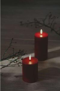Uyuni Lighting - Świeca Słupkowa LED 7,8x15,2 cm Rustic Carmine Red Uyuni Lighting