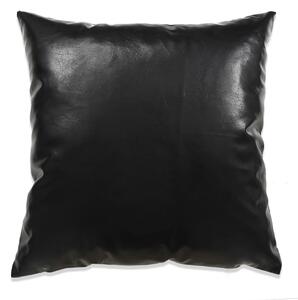 2-częściowy zestaw poduszek z PU, 60x60 cm, czarny