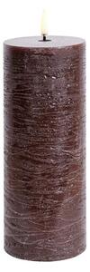 Uyuni - Świeca Słupkowa LED 7,8x20,3 cm Rustic Brown Uyuni