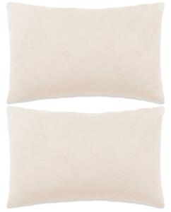 Zestaw poduszek, 2 szt., tkanina, 40 x 60 cm, złamana biel