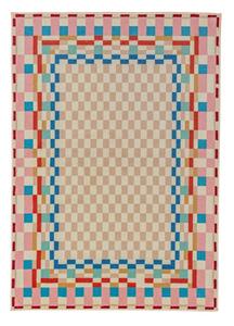 Dywan z mieszanki wełny 180x230 cm Checkered Border – Flair Rugs