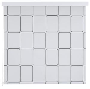 Roleta prysznicowa 100 x 240 cm, wzór w kwadraty