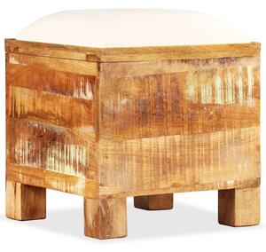 Skrzynia z siedziskiem, lite drewno odzyskane, 40 x 40 x 45 cm