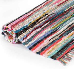 Ręcznie tkany dywanik Chindi, bawełna, 80x160 cm, kolorowy