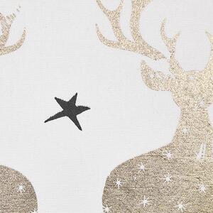 Zestaw 2 poduszek dekoracyjnych bawełniany nadruk jelenie 45 x 45 cm biały Donner Beliani