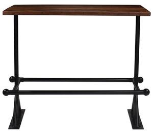 Stół barowy, lite drewno z odzysku, ciemny brąz, 180x70x107 cm