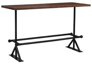 Stół barowy, lite drewno z odzysku, ciemny brąz, 180x70x107 cm