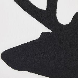 Zestaw 2 poduszek bawełniany z reniferem 45 x 45 cm czarno-biały Shadrack Beliani